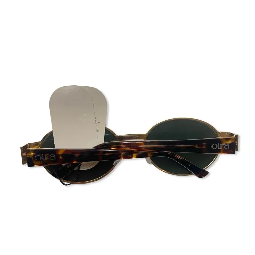 Otra Eyewear Echo in Gold Tort Green sunglasses glasses Revolve